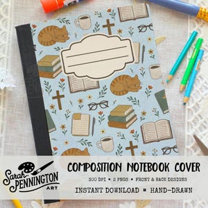 Bibelstudieomslag – Kristen kompositionsbok klistermärke