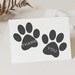 Paw Print Thank You Cards, Editable Template, Dog Foot Print Thank You ...