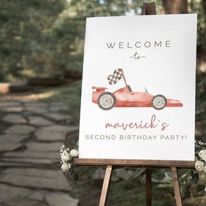 Two Fast Two Curious Welcome Sign Editable Template Racing - Etsy