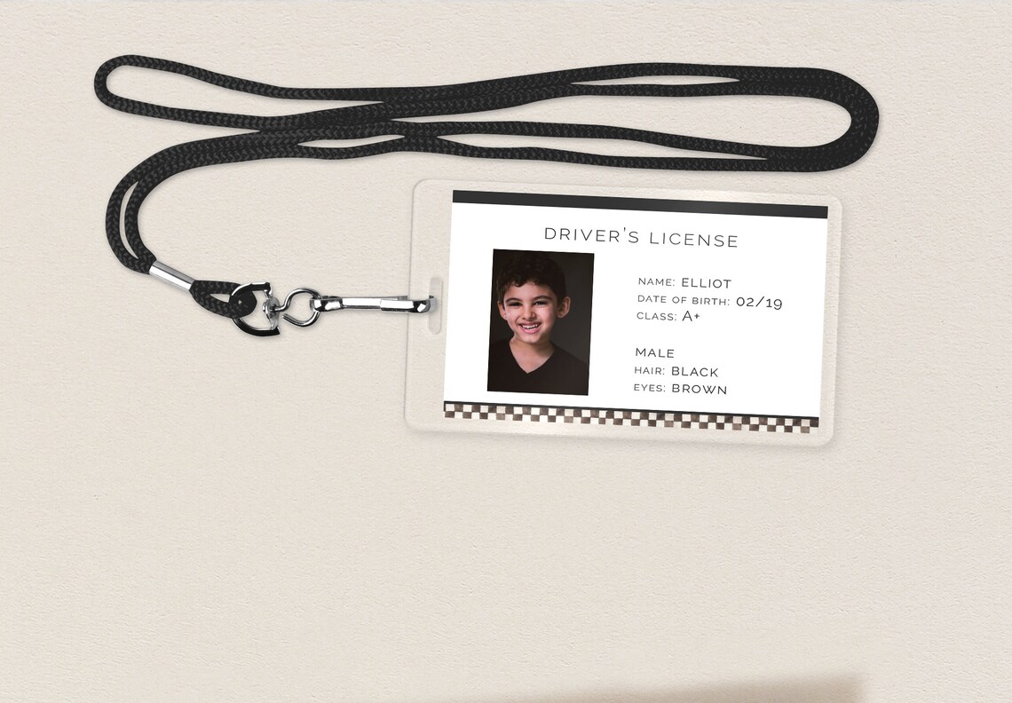 Dl Card Driver's License Card, Editable Template, Printable ID Badge, Racing ...