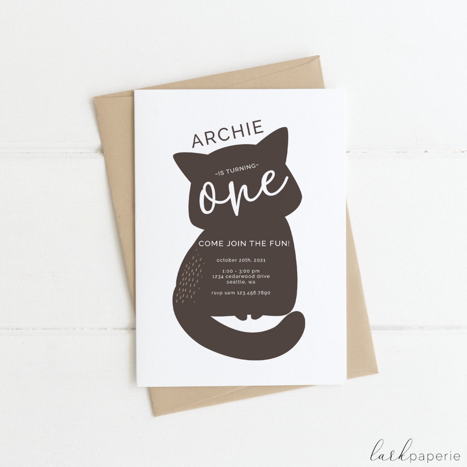 Kitten Birthday Invitation Editable Template Kitty Cat First - Etsy