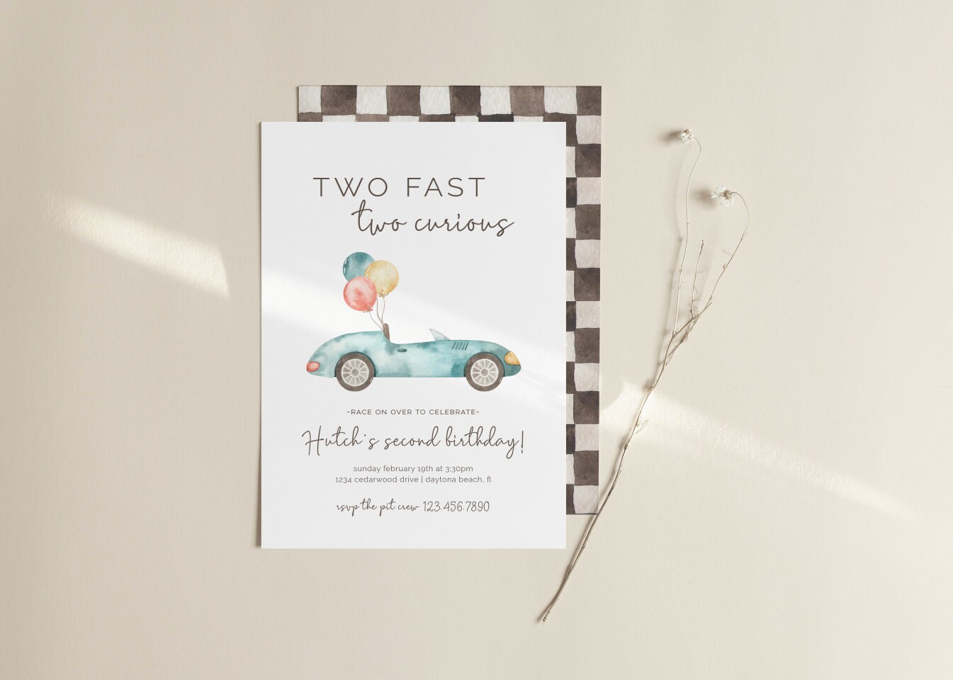 Two Fast Two Curious Birthday Invitation Editable Template - Etsy - Two Fast Two Curious Birthday Invitation