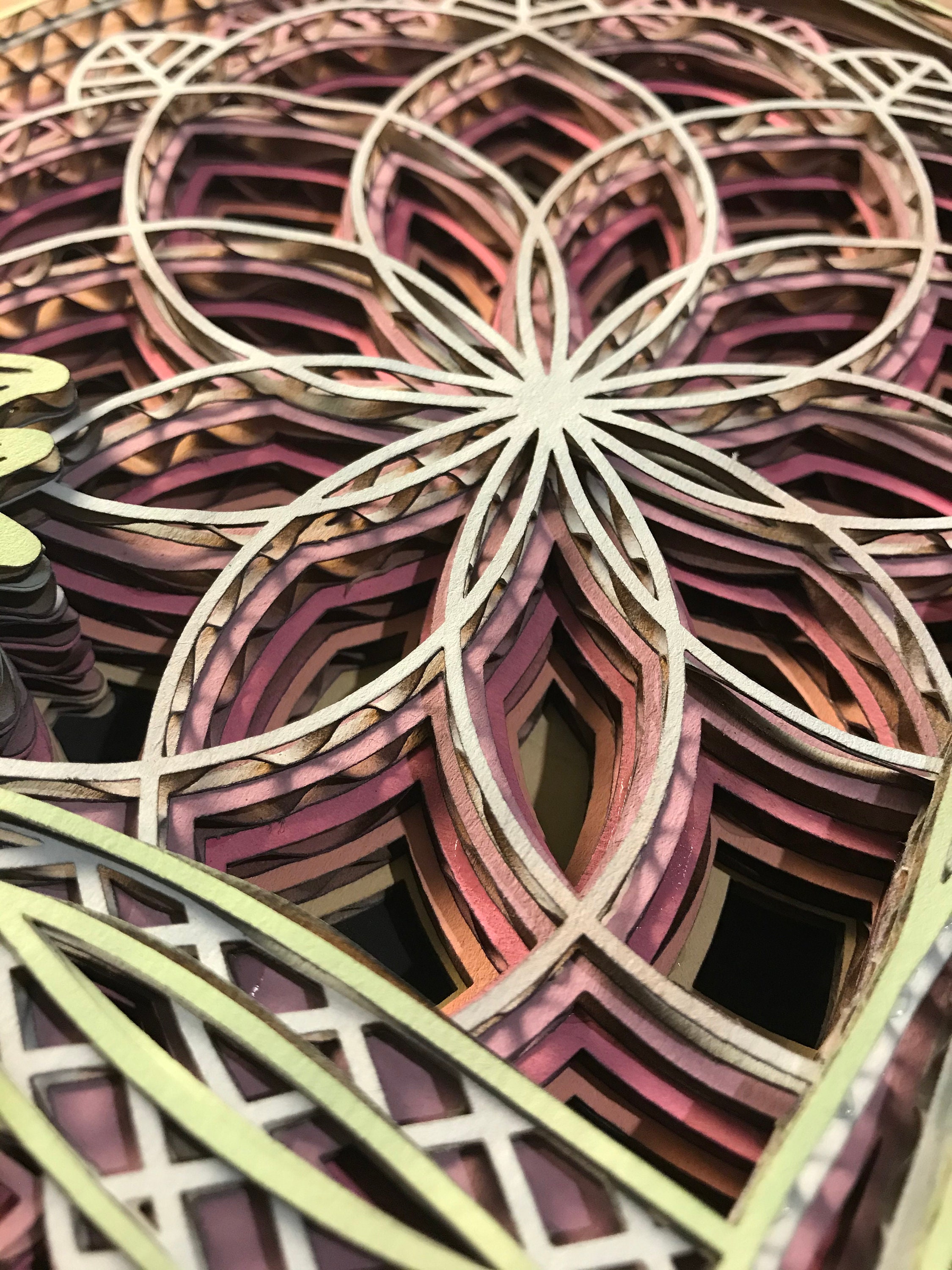 3D Palm Tree Island Mandala | Mandala Art | Layered Cardboard Art 