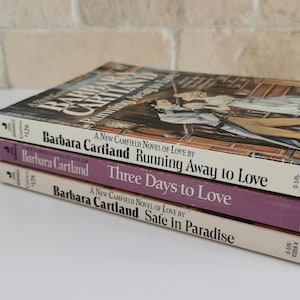 Barbara Cartland Set of 3 Paperbacks Vintage Romance Novels Camfield Novel Love