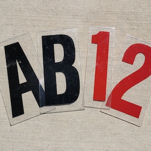 Vintage Acrylic Letter or Number Sign 7inch CHOOSE 1 - Marquee Retro WELL USED Signage Typology