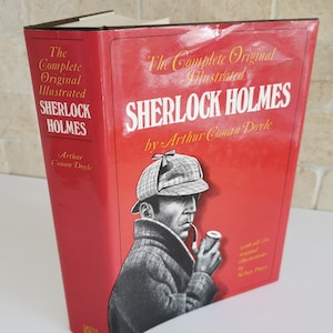 1977 Complete Sherlock Holmes Collection Illustrated Sir Conan Doyle HC Book Classic Mysteries Big Book Shelf Decor image 1