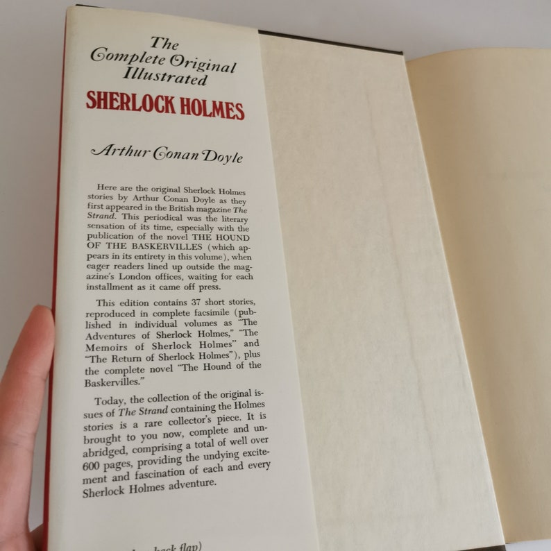 1977 Complete Sherlock Holmes Collection Illustrated Sir Conan Doyle HC Book Classic Mysteries Big Book Shelf Decor image 5