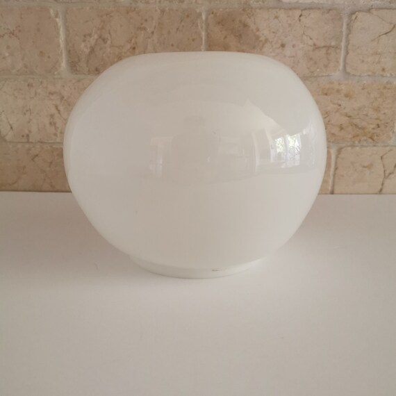 White Globe Glass Lamp Shade 4 Fitter 5.75 Height Etsy