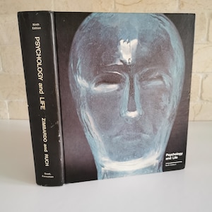1975 Psychology and Life Textbook Vintage HIGHLIGHTING 9th Edition Pathology Treatment Mental Health Library Decor