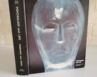 1975 Psychology and Life Textbook Vintage HIGHLIGHTING 9th Edition Pathology Treatment Mental Health Library Decor
