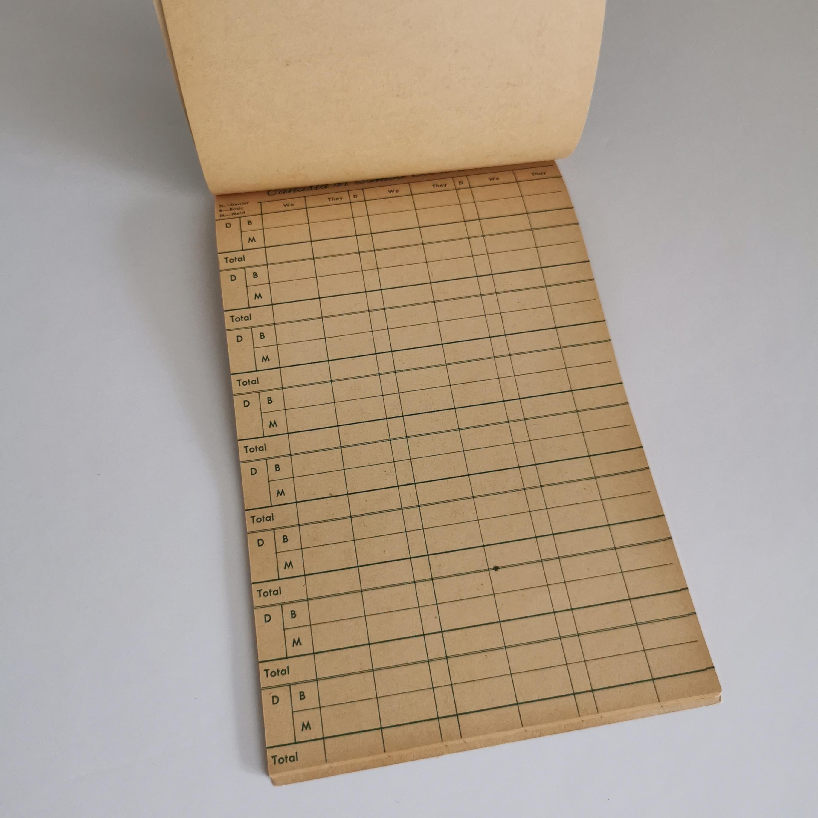 Vintage Canasta Samba Score Pad Junk Journal Pages Notepad Aged Paper ...