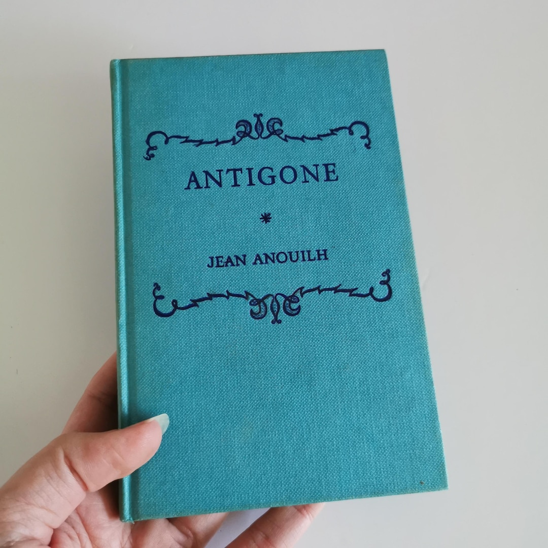 1960s Antigone Book Blue by Jean Anouilh FRENCH Play Inspired by ...