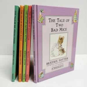 Beatrix Potter Set of 5 Books Small Hardcover Illustrated Kids Stories Peter Rabbit Cute Animals