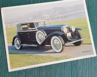 Carnet d'art automobile classique de Minerva de 9 5/8 po x 7 po.