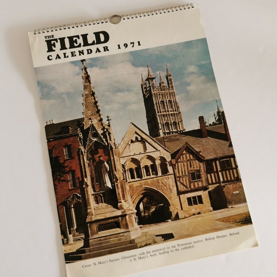 1971 'the Field' Calendar British Country Magazine Etsy