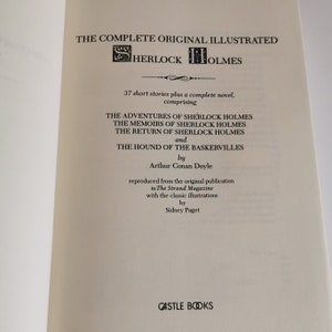 1977 Complete Sherlock Holmes Collection Illustrated Sir Conan Doyle HC Book Classic Mysteries Big Book Shelf Decor image 7