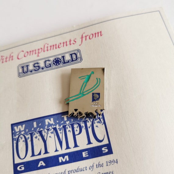 1994 Winter Olympics Game Pins, US Team Ski Jump … - image 3