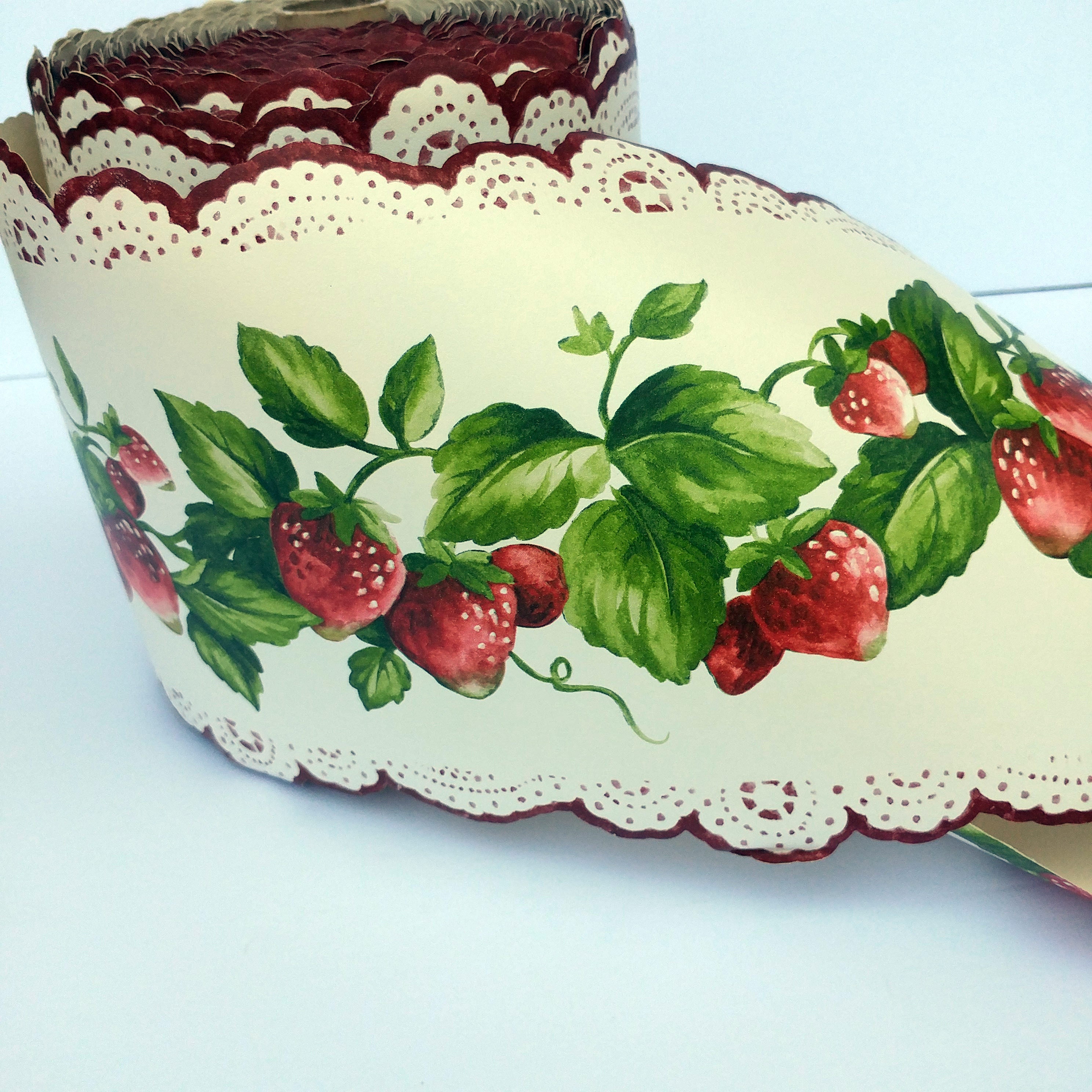 Vintage Strawberry Wallpaper 6 Trim by the Foot Etsy