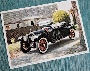Cole 6-60 Roadster Auto Art 9 5/8" x 7" Luxury Automobile Antique Car Classic Car Man Cave Art Pages Journal