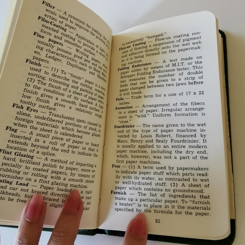 1960s Pocket Encyclopedia of Paper & Graphic Arts Terms Paper Mill ...