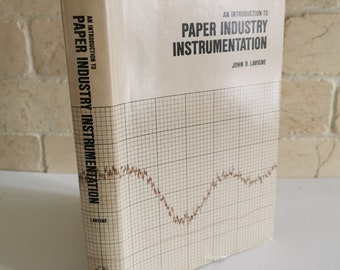 1972 Paper Industry Instrumentation HC Book Pulp Paper Guide technique vintage Usine Industrielle