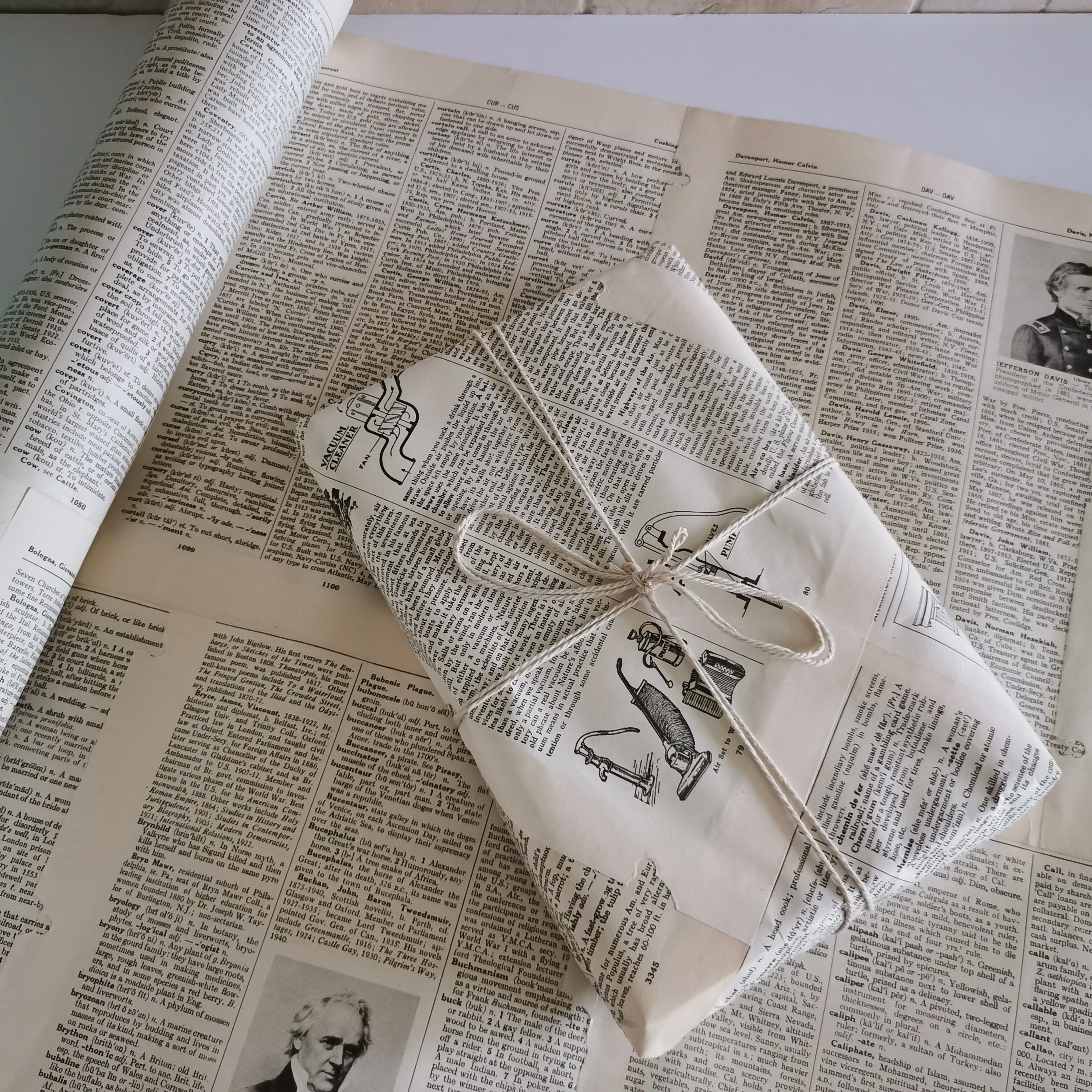 1950s Dictionary Wrapping Paper Available as Sheets or Roll Etsy