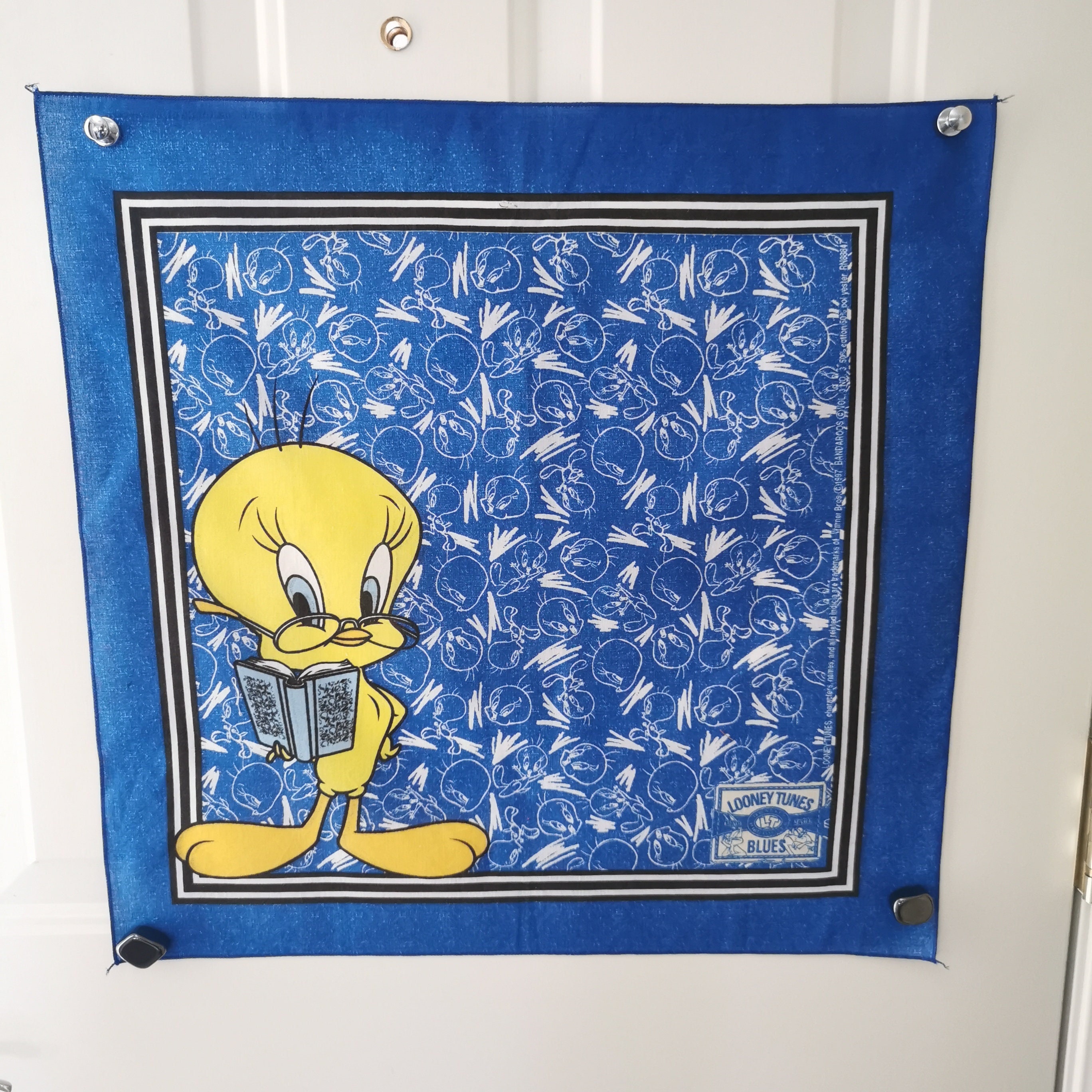 LOONEY TUNES ツイーティー バンダナ Lot of 2 Vintage 90's Looney