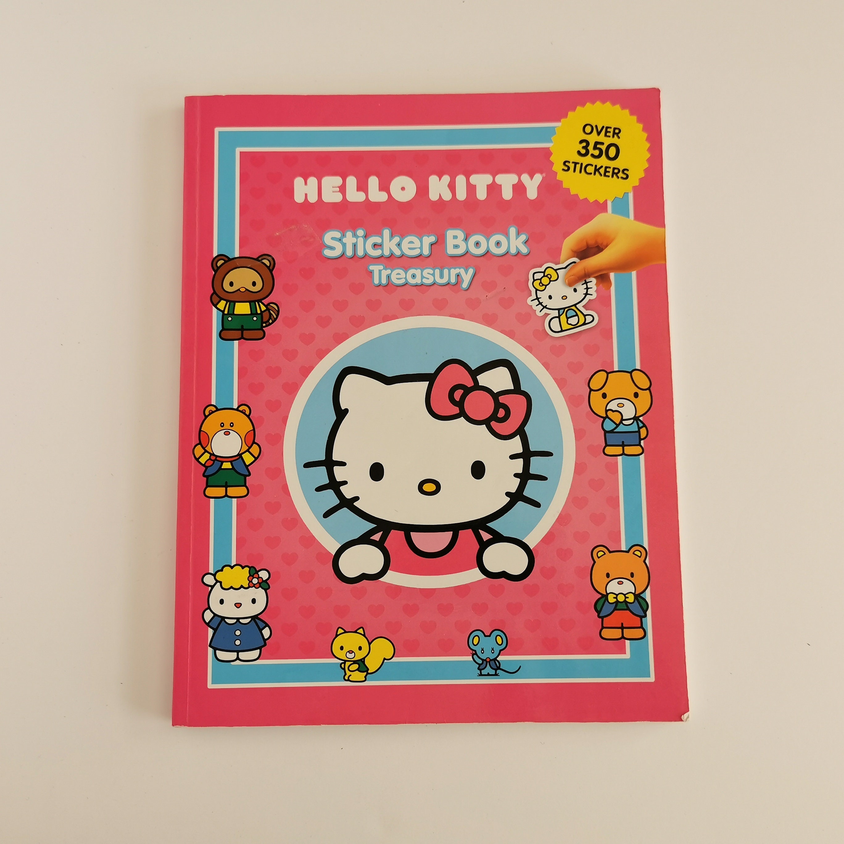 Hello Kitty Sticker Book Treasury, USED Over 350 Stickers Sanrio Kawaii 