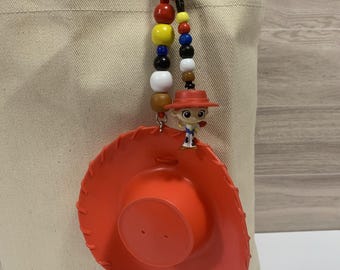 Toy Story Cowgirl Upcycled Beaded Bag Charm Bag Flair