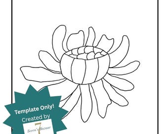 DIY stoffen handwerk - november geboortemaand bloem - chrysant - kinusaiga-sjabloon