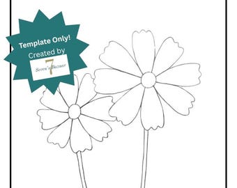 DIY stoffen handwerk - oktober geboortemaand bloem - kosmos - kinusaiga-sjabloon