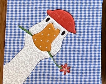 Fabric Art - Silly Goose Kinusaiga - Wanddecoratie