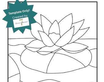 DIY stoffen handwerk - juli geboortemaand bloem - waterlelie - kinusaiga-sjabloon