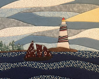 Fabric Art - Vuurtoren Kinusaiga - Wanddecoratie
