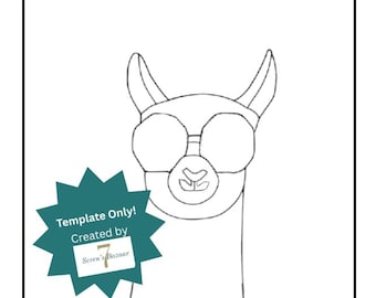 DIY Fabric Craft - Drama Llama - Kinusaiga-sjabloon