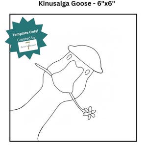 Artesanato em tecido faça você mesmo - Ganso bobo - Molde Kinusaiga