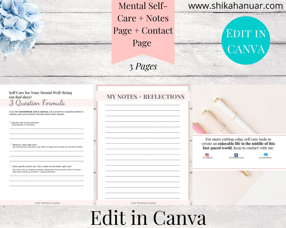 Self Care Coach Workbook Life Coaching Tools Done for You - Etsy