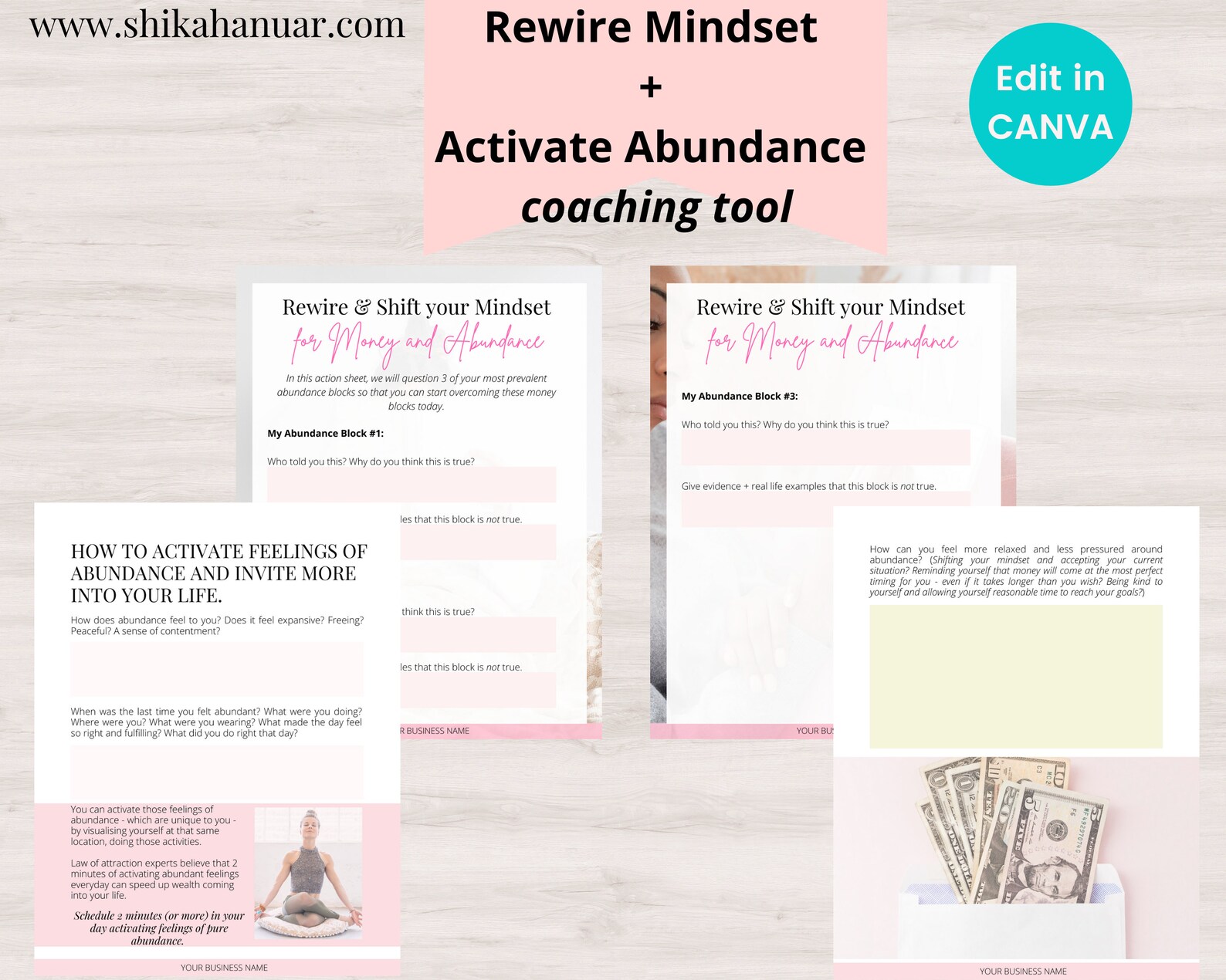 Abundance Mindset Coaching Tool | Life Coaching Tools | Coach Workbook ...