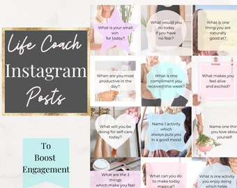 Paquete de Instagram de entrenador / Instagram de entrenador de vida / Publicaciones de Instagram hechas para usted / Herramienta de entrenamiento / Plantilla de Instagram de entrenador / Paquete de entrenador