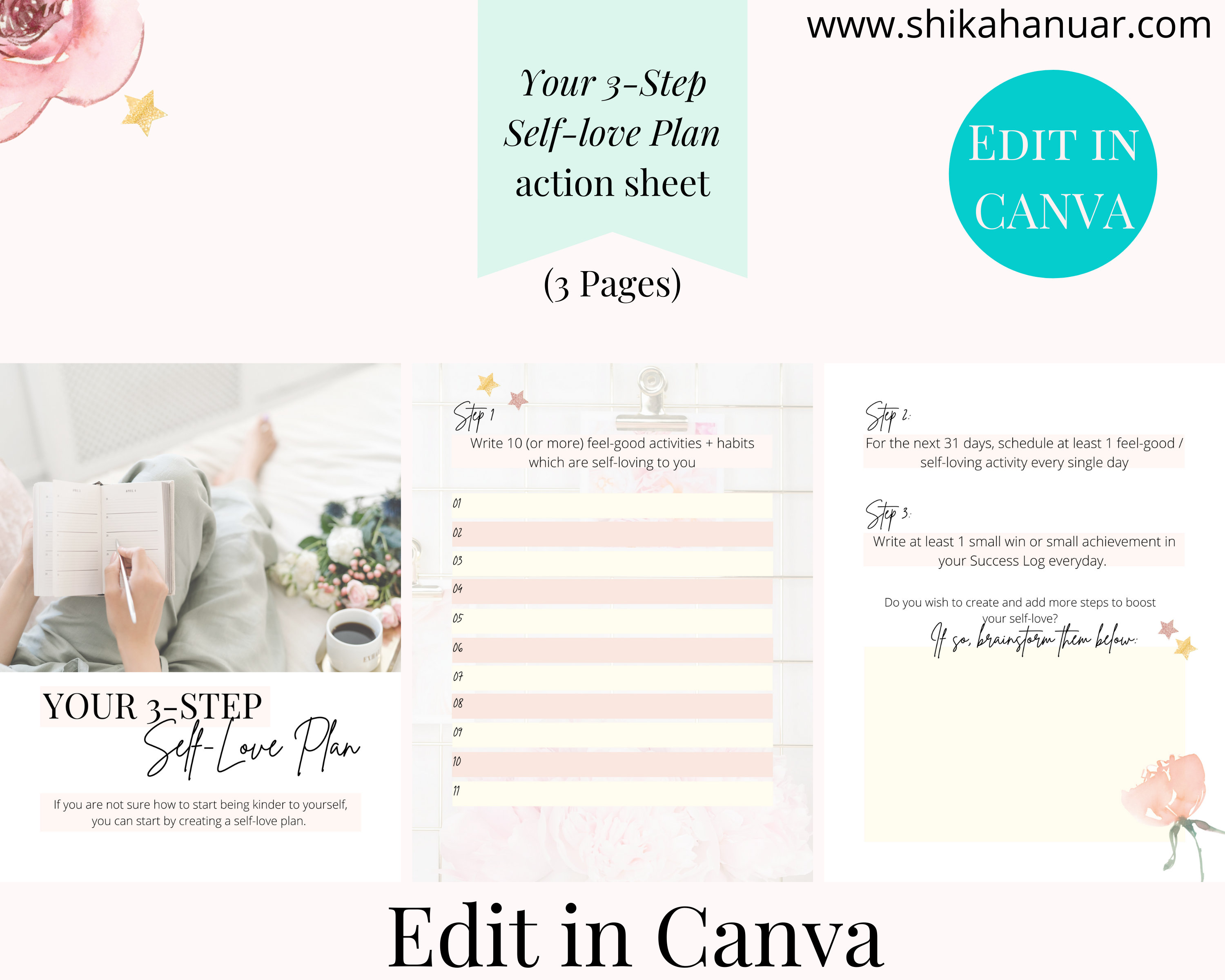31-day Self Love Journal | Editable Coaching Workbook | Done for You ...