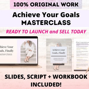 Done for you Goal Setting Workshop | Done for you Coaching Program | Course Tools Template | Done for you Course