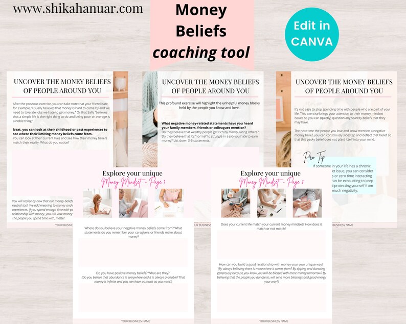 Abundance Mindset Coaching Tool | Life Coaching Tools | Coach Workbook ...