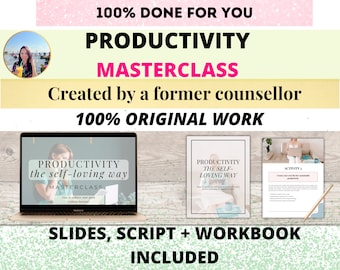 Done for you Productivity Masterclass | Done for you Course | Done for you Coaching Workshop | Course template | Done for you Canva Course