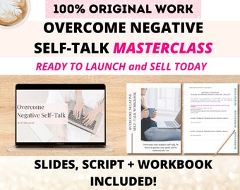 Done for you Overcome Negative Self Talk Workshop | Done for you Coaching Program | Life Coach Tools | Course Tools Template
