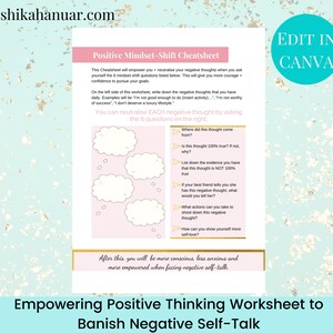 Positive Mindset Life Coaching Tool | Coach Lead Magnet | Life Coach ...
