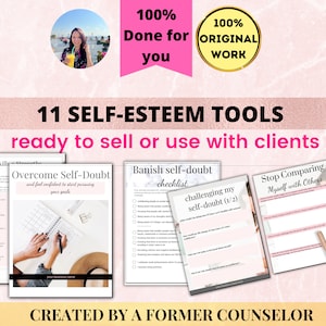 Self-Esteem Life Coach Tools | Coaching Template  | Coach Guide | Coaching workbook | Canva Workbook Template | Done for you ebook Template