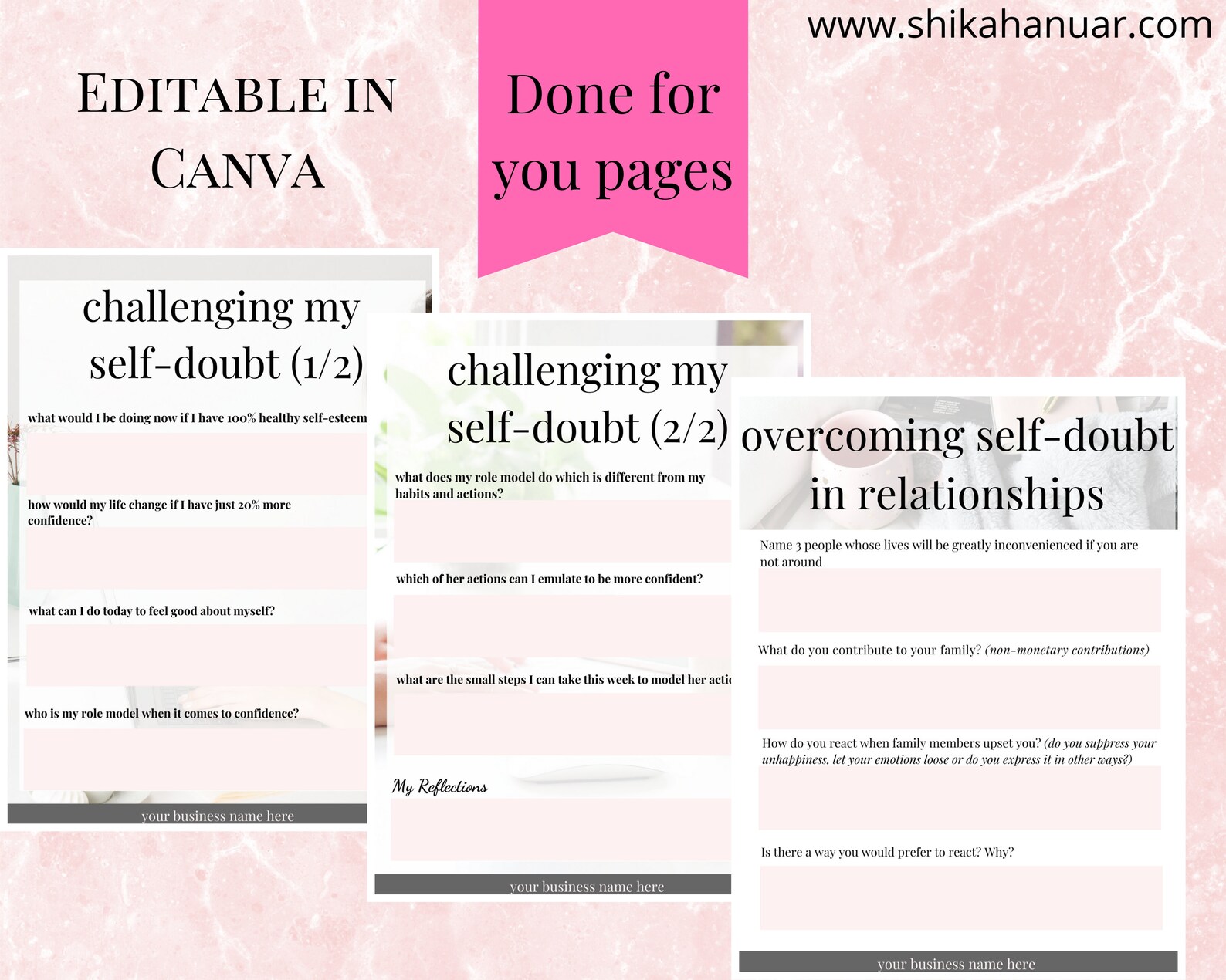 Self-esteem Life Coach Tools | Coaching Template | Coach Guide ...