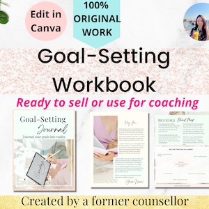 Goal Setting Workbook | Life Coach Workbook | Editable Coaching Tool | Coach Template Canva | Done for you workbook| Done for you Content