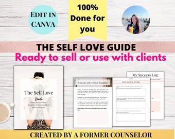 Life Coach Tools | Self Love Workbook for Coaches | Coach Tools | Editable Workbook | Canva workbook | Workbook Template | E book Template