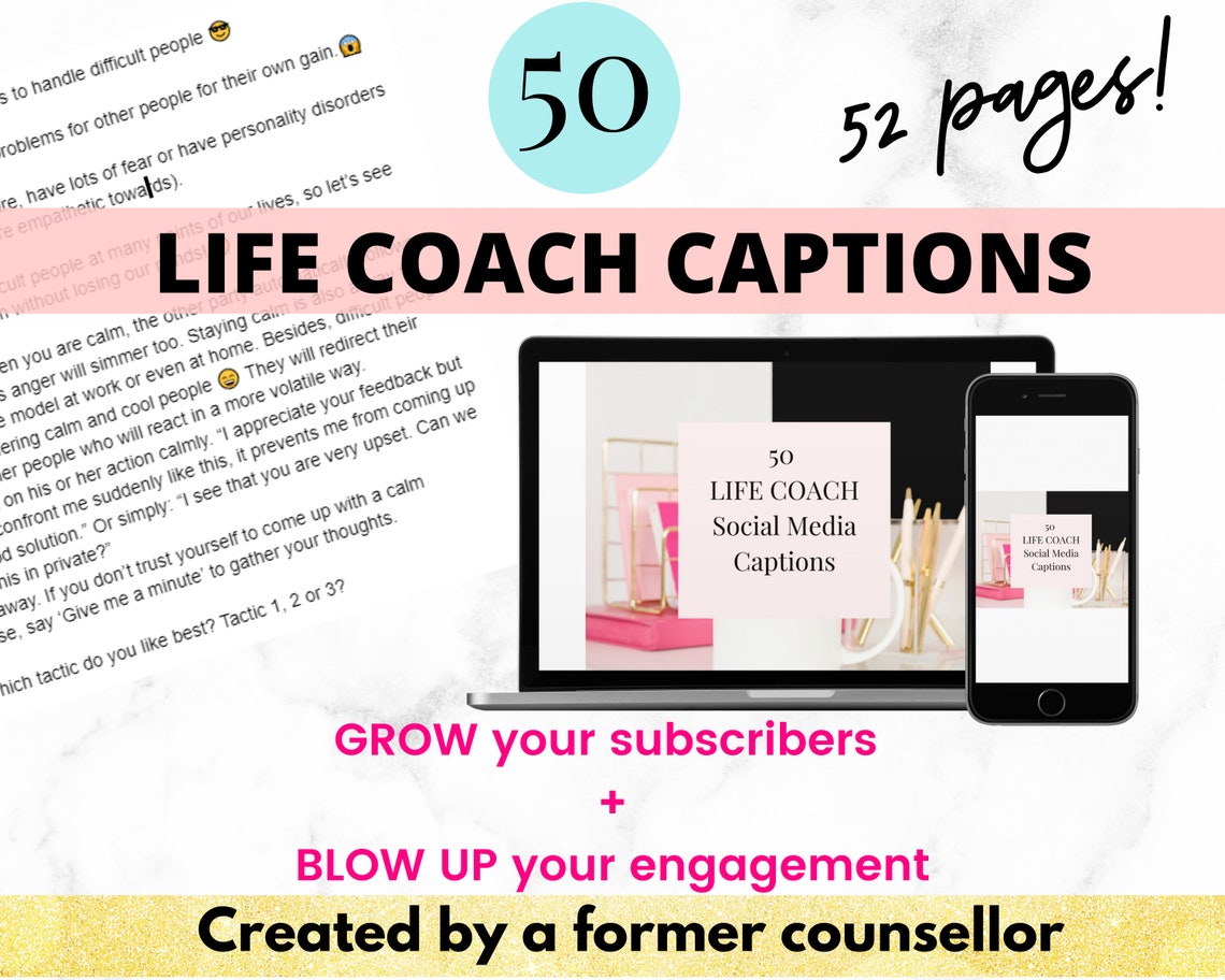 Life Coach Captions Social Media Instagram Motivation Facebook Captions